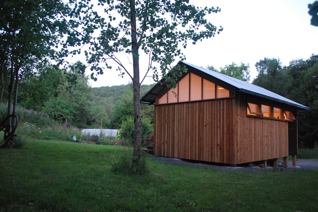 Artists Studio - an eco cabin built in mid Wales
